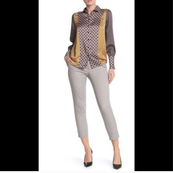 Kut from the Kloth Pants - Kut Gray Cropped Pants Trouser 12 Casual Vacation Resort Stretch Beach Retro Y2k